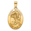 Oval St. Michael Medal in 14K Yellow Gold, 27x19.5mm - Sophia Jewelers