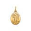 Oval St. Michael Medal in 14K Yellow Gold, 15x11.5mm - Sophia Jewelers