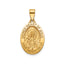 Sacred Heart of Jesus Medal in 14K Yellow Gold, 18.5x13.5mm - Sophia Jewelers