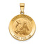 Round St. Francis Medal in 14K Yellow Gold, 22mm - Sophia Jewelers