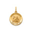 Round St. Francis Medal in 14K Yellow Gold, 14.5mm - Sophia Jewelers