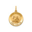 Round St. Francis Medal in 14K Yellow Gold, 16.25mm - Sophia Jewelers
