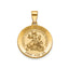Round St. George Medal in 14K Yellow Gold, 18.25mm - Sophia Jewelers