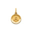 Round Holy Communion Medal in 14K Yellow Gold, 11.5mm - Sophia Jewelers