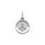 Round Holy Communion Medal in Sterling Silver, Satin - Sophia Jewelers