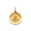 Round Holy Communion Medal in 14K Yellow Gold, 14.5mm - Sophia Jewelers