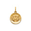 Round Holy Trinity Medal in 14K Yellow Gold, 13.25mm - Sophia Jewelers