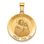 Round St. Joseph Medal in Gold-Plated Sterling Silver, 23.5mm - Sophia Jewelers