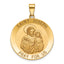 Round St. Joseph Medal in 14K Yellow Gold, 27mm - Sophia Jewelers