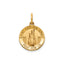 Round St. Leo Medal in 14K Yellow Gold, 14.5mm - Sophia Jewelers