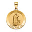 Round St. Luke Medal in 14K Yellow Gold, 22mm - Sophia Jewelers
