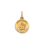 Round Matka Boska Medal in 14K Yellow Gold, 11.5mm - Sophia Jewelers