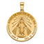 Round Miraculous Medal in 14K Yellow Gold, 29mm - Sophia Jewelers