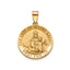 Round Our Lady of Mt. Carmel Medal in 14K Yellow Gold, 18.25mm - Sophia Jewelers