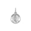 Round St. Patrick Medal in Sterling Silver, Satin - Sophia Jewelers