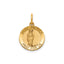 Round St. Patrick Medal in 14K Yellow Gold, 14.5mm - Sophia Jewelers