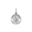 Round St. Peregrine Medal in Sterling Silver, Satin - Sophia Jewelers