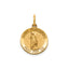 Round St. Peregrine Medal in 14K Yellow Gold, 14.5mm - Sophia Jewelers