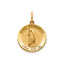 Round St. Peregrine Medal in 14K Yellow Gold, 16.25mm - Sophia Jewelers