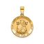 Round Perpetual Help Medal in 14K Yellow Gold, 18.25mm - Sophia Jewelers