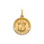 Round Perpetual Help-Spanish Medal in 14K Yellow Gold, 14.5mm - Sophia Jewelers