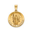 Round St. Raphael-Spanish Medal in 14K Yellow Gold, 18.25mm - Sophia Jewelers