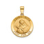 Round St. Rita Medal in 14K Yellow Gold, 18.25mm - Sophia Jewelers