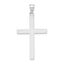 14k White Gold Engravable Cross Charm