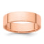 14k Rose Gold 6mm Lightweight Flat Wedding Band
