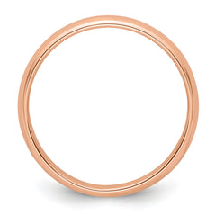 14k Rose Gold 4mm Half Round Wedding Band Size 9.5