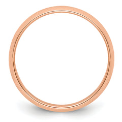 14k Rose Gold 5mm Half Round Wedding Band Size 9.5