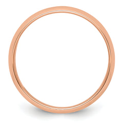14k Rose Gold 6mm Half Round Wedding Band Size 9.5