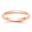 14K Rose Gold Half-Round Wedding Band 2.5mm