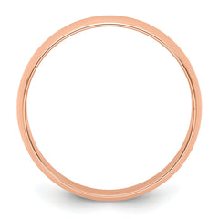 14k Rose Gold 5mm Lightweight Half Round Wedding Band Size 12.5