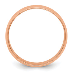 14k Rose Gold 7mm LTW Half Round Band Size 10