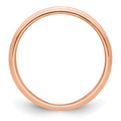 14k Rose Gold 3mm Milgrain Half Round Wedding Band Size 14
