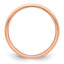 14k Rose Gold 3mm Milgrain Half-Round Wedding Band