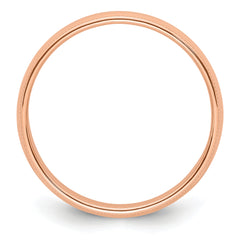 14k Rose Gold 5mm Milgrain Half-Round Wedding Band Size 9.5