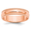 14k Rose Gold 5mm Milgrain Half-Round Wedding Band, Size 4–14 - Sophia Jewelers
