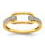 Diamond Link Ring in 14K Yellow Gold (1/20 ct. tw.), Size 7 - Sophia Jewelers