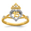 Diamond Quinceanera Heart/Crown Ring in 14K Two-Tone Gold (1/15 ct. tw.), Size 7 - Sophia Jewelers