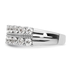 14k White Gold 1 3/4 carat Lab Grown Diamond VS/SI+ G+ Complete Fashion Band