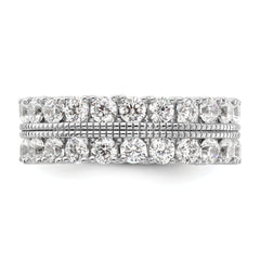 14k White Gold 1 3/4 carat Lab Grown Diamond VS/SI+ G+ Complete Fashion Band