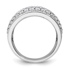 14k White Gold 1 3/4 carat Lab Grown Diamond VS/SI+ G+ Complete Fashion Layered Band