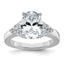 14k White Gold 3 carat Certified Lab Grown Diamond VS/SI+ G+ Oval Complete Three Stone Engagement Ring