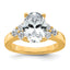 Oval Lab-Grown Diamond Three-Stone Engagement Ring in 14K Yellow Gold (3 ct. tw.), Size 7 - Sophia Jewelers