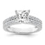 Princess-Cut Lab-Grown Diamond Engagement Ring in 14K White Gold (2 ct. tw.), Size 7 - Sophia Jewelers