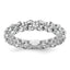Round Lab-Grown Diamond Eternity Band in 14K White Gold (3 7/8 ct. tw.), Size 7 - Sophia Jewelers