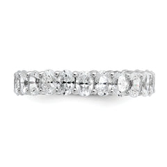 14k 3 carat Lab Grown Diamond VS/SI+ G+ Oval Complete Prong Set Size 9 Eternity Band