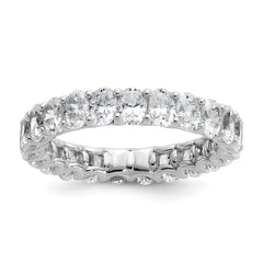 14k 3 carat Lab Grown Diamond VS/SI+ G+ Oval Complete Prong Set Size 9 Eternity Band